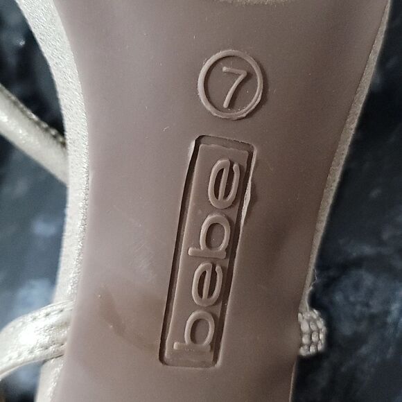 BRAND NEW BEBE STRAPPY HIGH HEEL STILETTOS RHINESTONES STRAP SANDAL - Picture 10 of 14